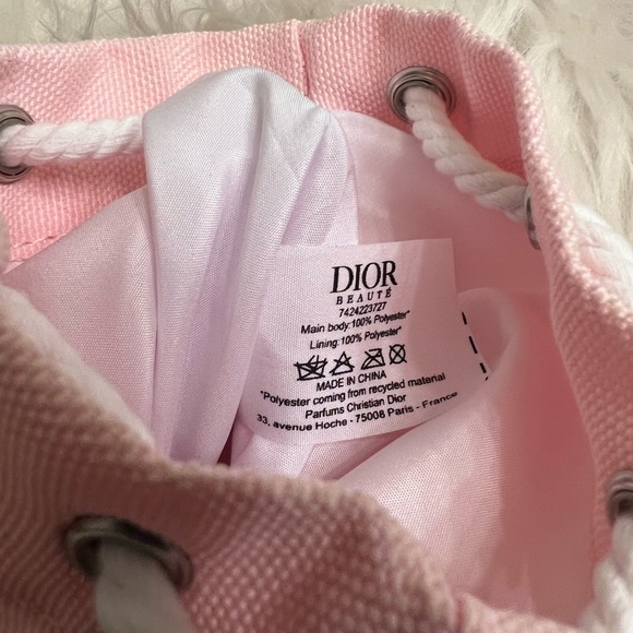 Dior embossed CD Drawstring Beauty Bag to Bucket Bag Crossbody Pouch/Clutch - Picture 6 of 8